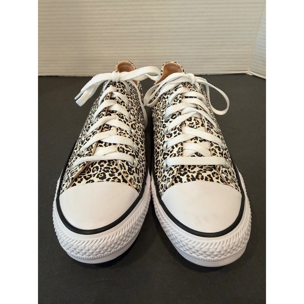 Converse All Star Unisex Leopard Print Low Top Lace Up New Canvas Sneaker Shoes - Picture 3 of 10